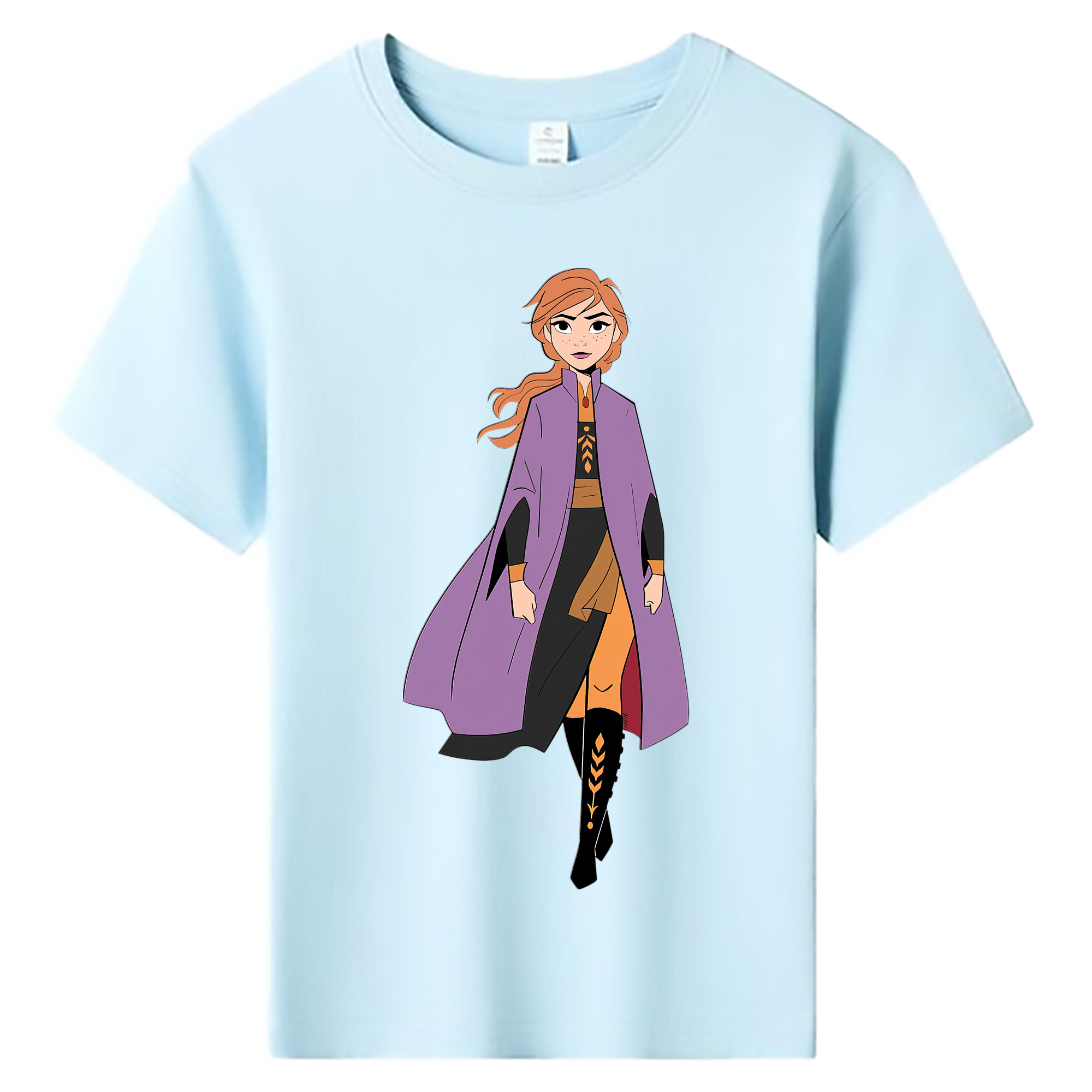 （画像用） アナと雪の女王 アンナ エルサ Frozen Anna Elsa 綿100％キッズTシャツ（フロントプリント）